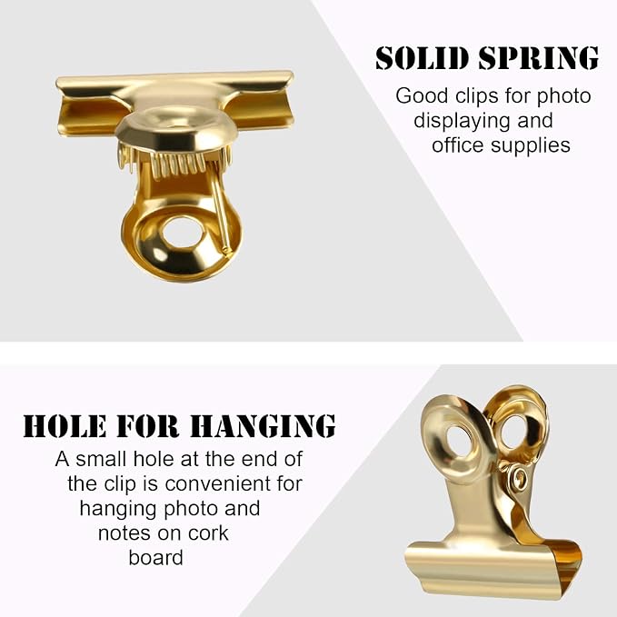 Boao 100 Pcs Mini Gold Metal Clips Small Gold Binder Clips Bulk - Image 5