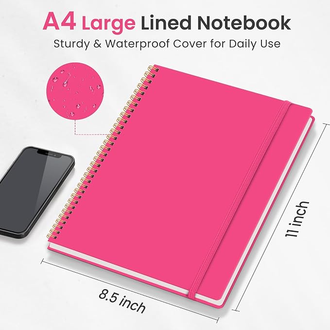 Taja Spiral Lined Notebook, 8.5"x11" Notebooks - Image 5