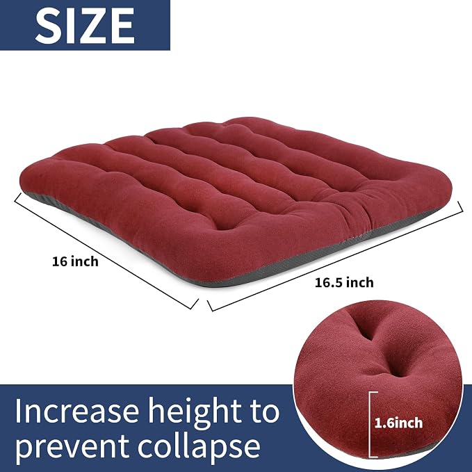 BUYUE Good Support Office Chair Cushion Padded, Soft Velvet Comfortable - Image 2