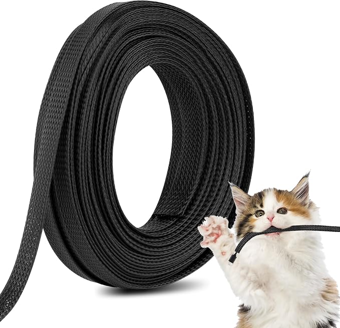 50ft 1/4 Braided Wire Loom PET Cable Loom Expandable Braided Cable Sleeving by Unknown