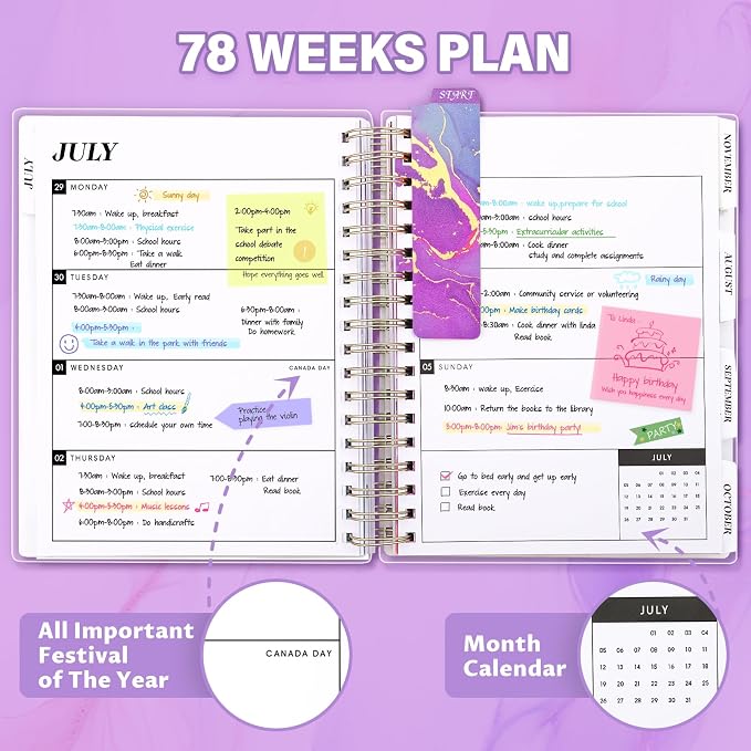 Planner 2026-2027, Large 18 Months Academic Daily Weekly Monthly Planner Yearly - Image 5