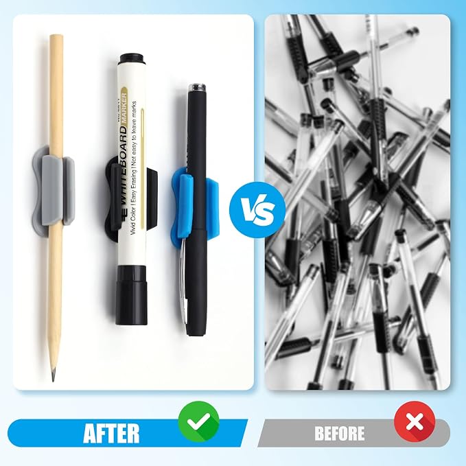 BOBOKA 20 Pack Upgraded Pencil Holder, Adhesive Pen Holder - Image 6