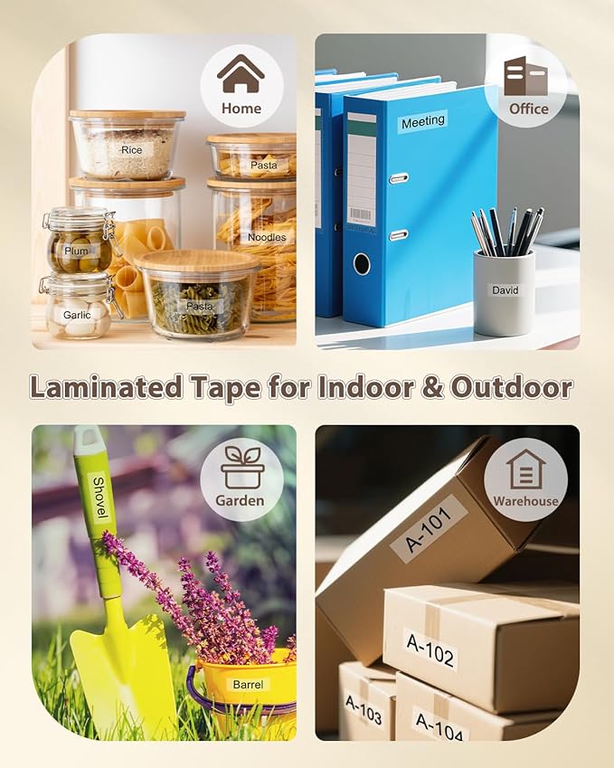 TZe-131 Clear Label Maker Tape Compatible with Brother P-Touch Label Tape 12mm 0.47 Laminated Clear TZ Tape 1/2" Work with Brother PTouch D220 PTD210 PTH110 PTH111 PTP710BT PTD400 Cube, 6-Pack