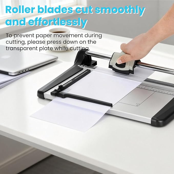Heavy Duty Rotary Paper Cutter 15 Sheet, Clean Cuts - Image 3