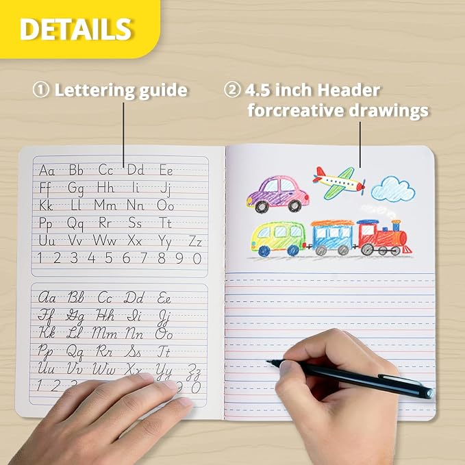 ONAVIA Primary Composition Notebook K-2, Primary Ruled Journal - Image 3