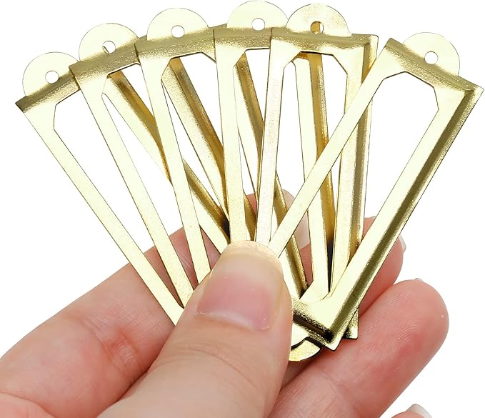 50 PCS Metal Label Holders 60x17mm Gold - Image 4