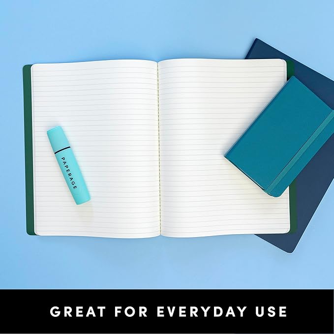 PAPERAGE Soft Cover Blank Journal Notebook, 2 Pack, (Navy), 100 Pages, Large 7.5 inches x 9.5 inches, Ideal for Sketch Book, Note Taking & Travel Journal-DeskLoop Office