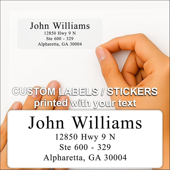 Personalized White Address Labels - Image 3