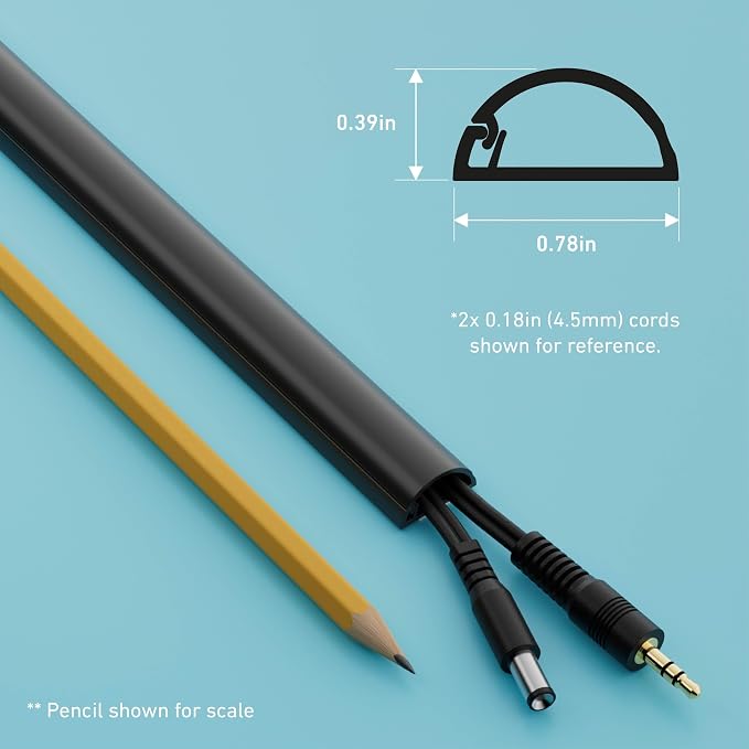 D-Line 157in Cord Hider Kit, Patented Cable Cover, Hide Wires on Wall, Channel - Image 4