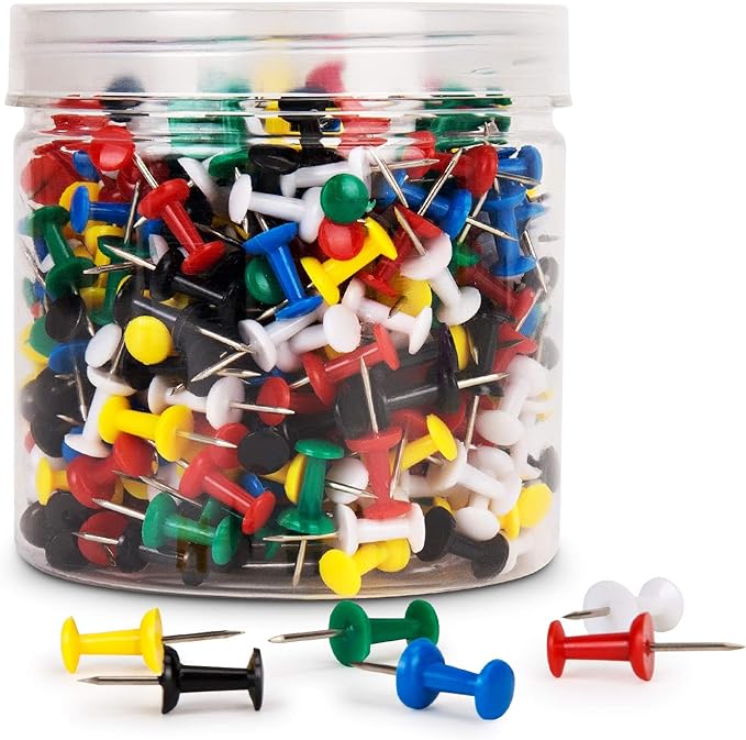 400Pcs Push Pins, Thumb Tacks for Bulletin Board, Stick Pins Thumb Tacks for by BetyBedy