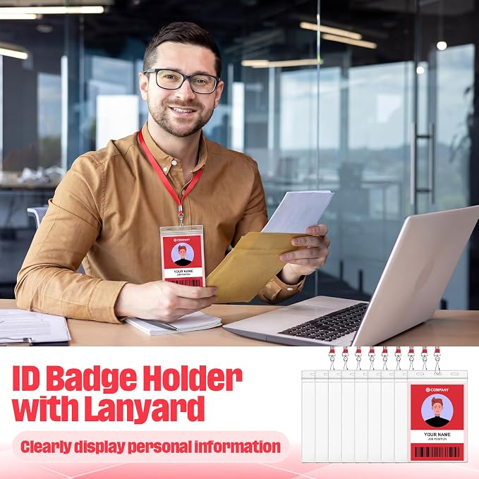 Patelai 25 Pack 4 x 6 Inch Extra Large Badge Credential Holders - Image 5