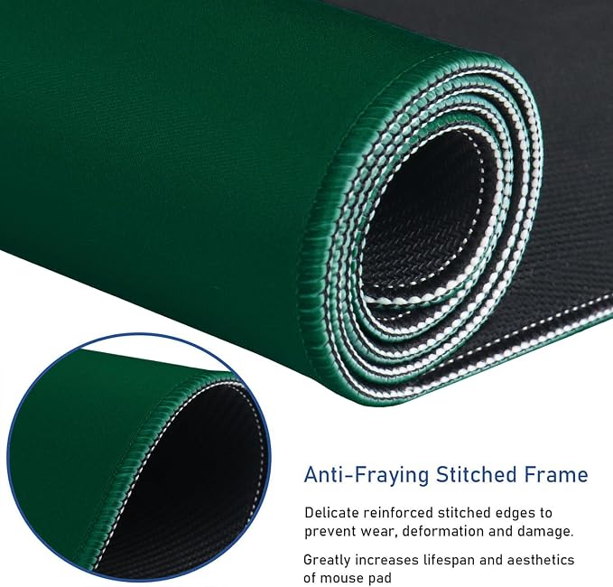 Large Mouse Pad with Stitched Edges, 47.3 X 23.6 in Desk Pad Durable Non-Slip - Image 2