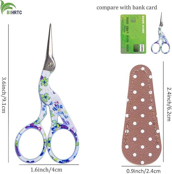 BIHRTC 3.6inch Small Craft Scissors Cross Stitch Knitting Scissors Sharp - Image 2