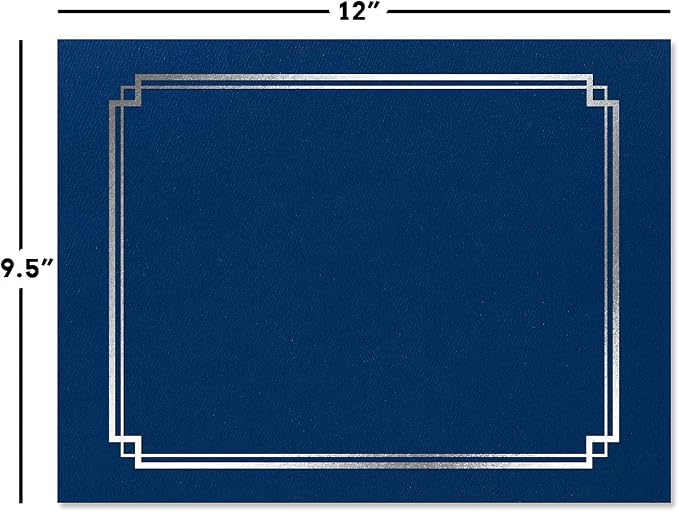 Classic Blue & Silver Certificate Folders - Image 2