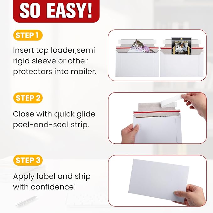 500 Pack Rigid Mailers, Perfect Size Shipping Envelopes - Image 7