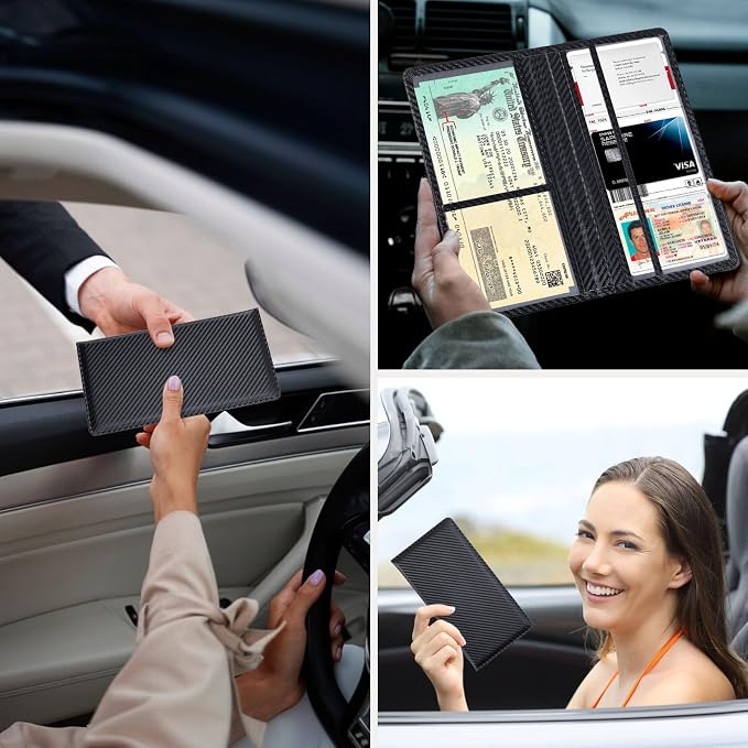 Car Registration and Insurance Holder，Colour Patterns Men Women Car License - Image 3