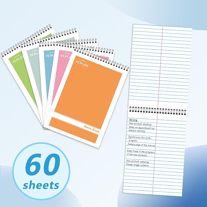 Yeplan Top Spiral Notebook 6x9 10 Pack, Steno Pads Spiral Notebooks - Image 7