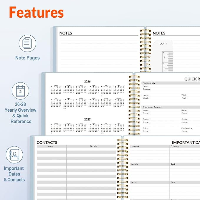 SUNEE 2026-2027 Appointment Book, Quarter-Hourly, Weekly & Monthly - Image 5