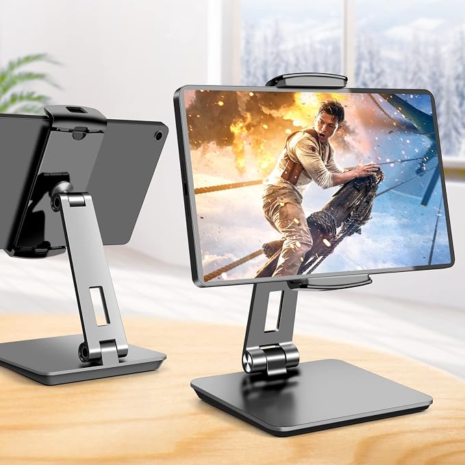 ROADOM Tablet Stand, Adjustable 360° Swivel Bracket, 180° Tiltable Clamp - Image 6