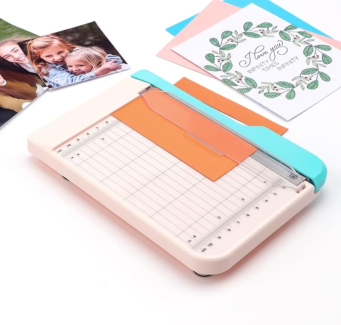 Guillotine Paper Trimmer, Mini Guillotine Paper Cutter, 6 inch Cut Length by CYFUNDESIGN
