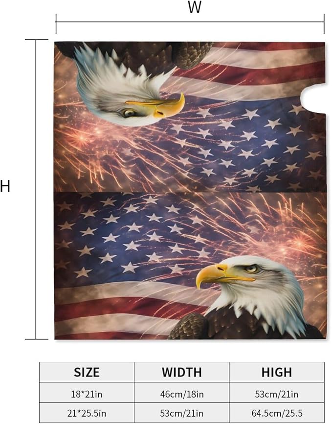 Ouqiuwa American Flag Welcome Magnetic Mailbox Cover, Firework Eagle Mailbox - Image 5
