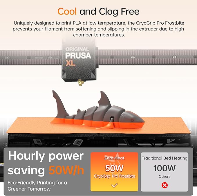 BIQU Cryogrip Pro Frostbite Matte Orange Cold Build Plate - Image 3