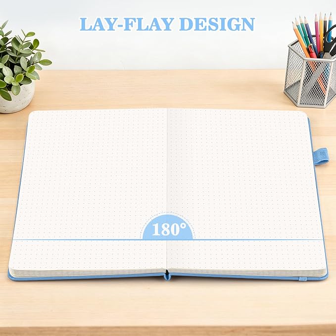 OMEYA Bullet Dotted Journal Notebook 4 Pack: 160 Pages Per Pack, A5 Medium Size - Image 4