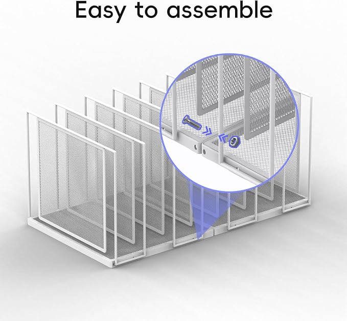 File Organizer for Desk, 7-Section Vertical File Sorter, Paper Holder Organizer - Image 5