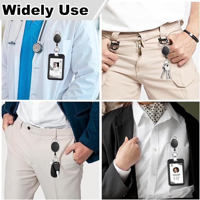 5 Pack Badge Holder Retractable Clip Heavy Duty Reels - Image 7