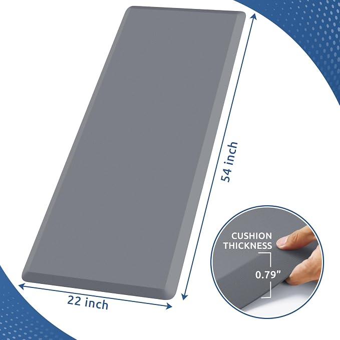 KitchenClouds Kitchen Mat Cushioned Anti Fatigue Rug 22"x54" Water Resistant - Image 2