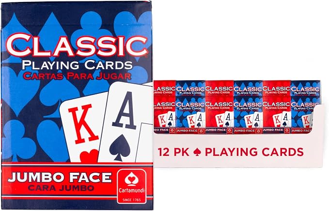 Classic Playing Cards 12 Pack, Jumbo Index, Bulk Playing Cards by Unknown