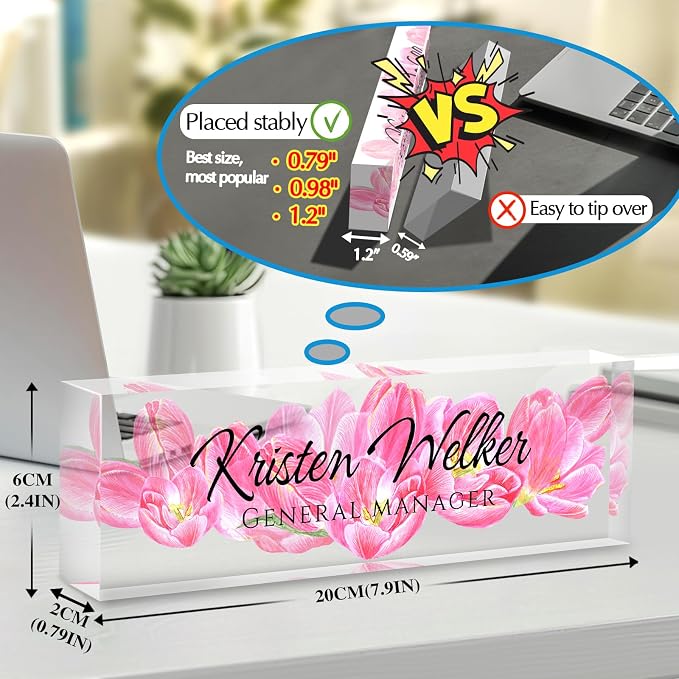 Desk Name Plate Personalized, Custom Name Plate - Image 2