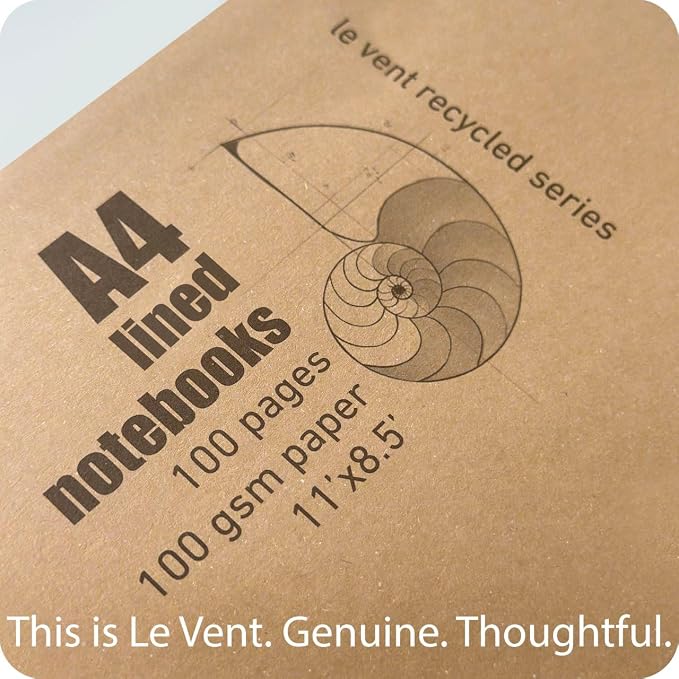 le vent A4 Lined Notebook Set – 4 Pack Rulled Paper Journals, 100 Pages - Image 5
