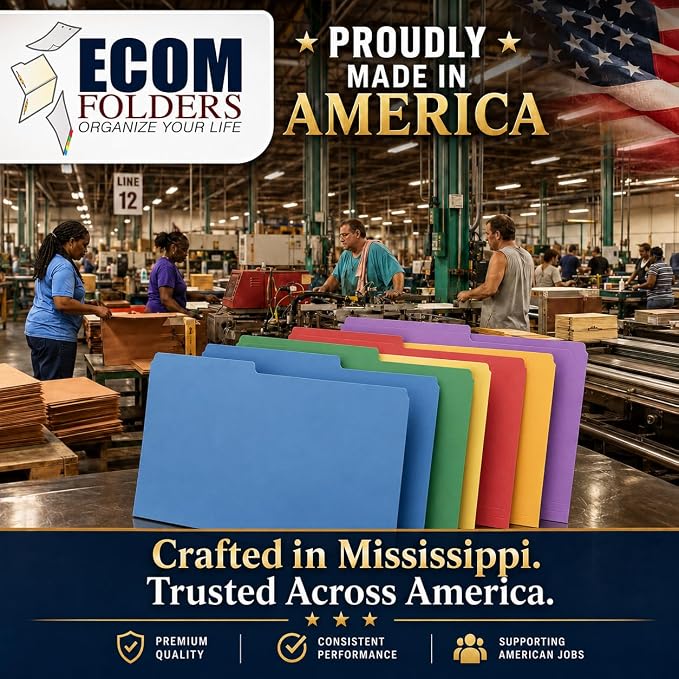 Ecom Folders End Tab File Folders | Letter Size 11 Pt Reinforced | 2 Ply Tabs - Image 5
