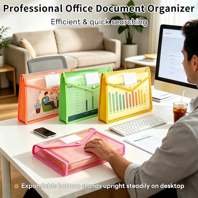 Plastic Expanding File Folder, Transparent Envelopes - Image 6
