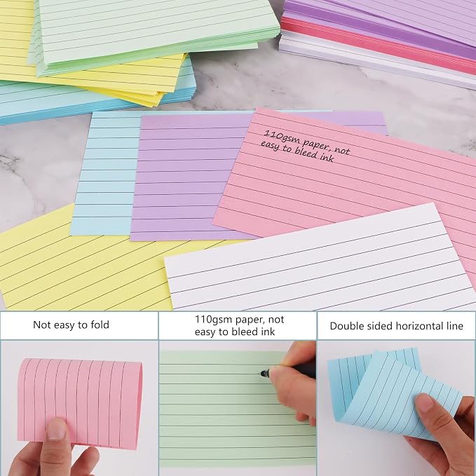 Colored Index Cards 3 x 5 Inch, Flash Cards - Image 4