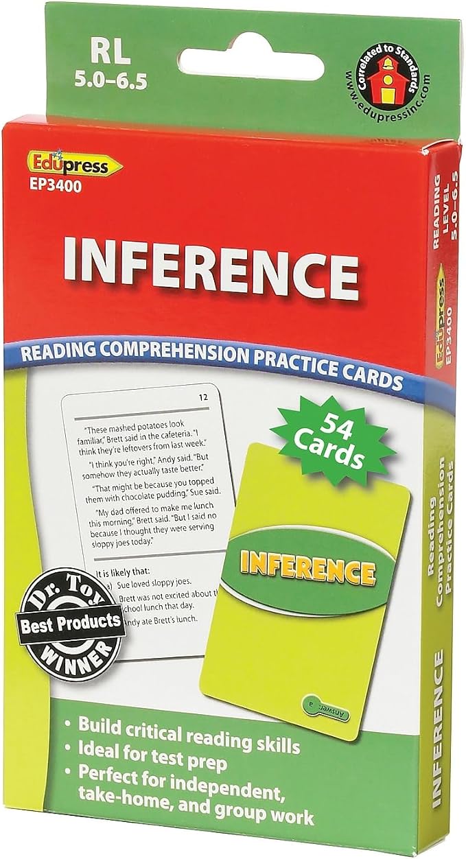 Edupress Reading Comprehension Cards, Lvl: 5.0-6.5 by TeacherCreatedResourcesOS