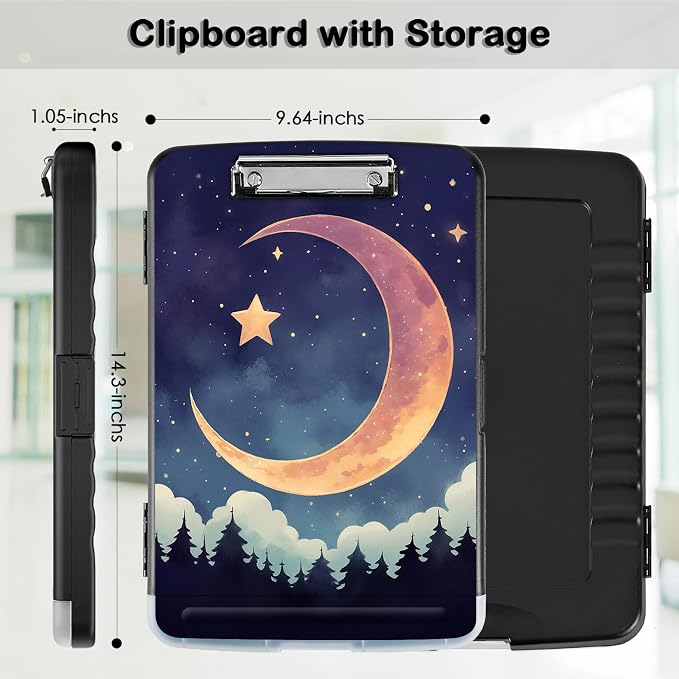 Clipboard with Storage, Office Supplies Nursing Clipboards Folder with Pen - Image 2