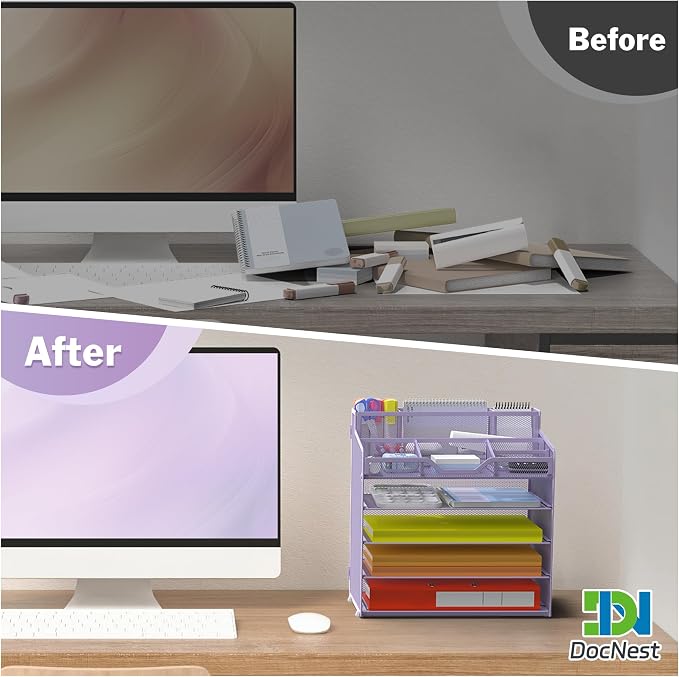 Docnest 5 Tier Mesh Desk Organizer - Image 3