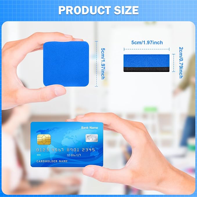 EAONE 48 Pack Dry Erase Eraser, Magnetic Whiteboard Cleaner Mini Chalkboard - Image 2