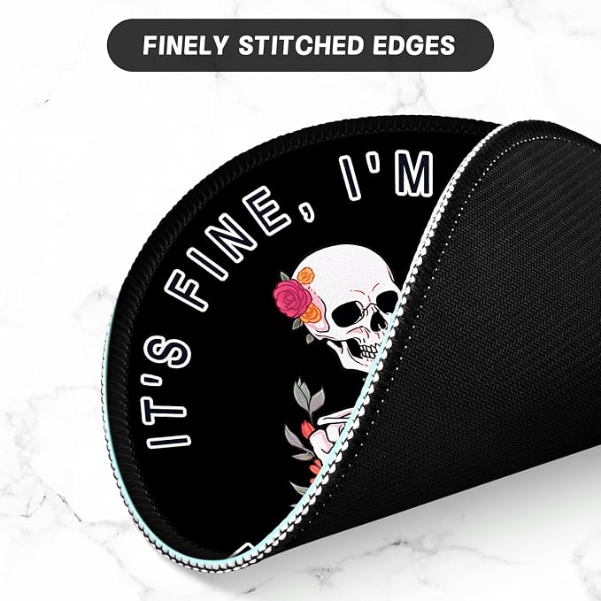 ITNRSIIET Round Mouse Pad with Stitched Edge Premium-Textured Waterproof - Image 4