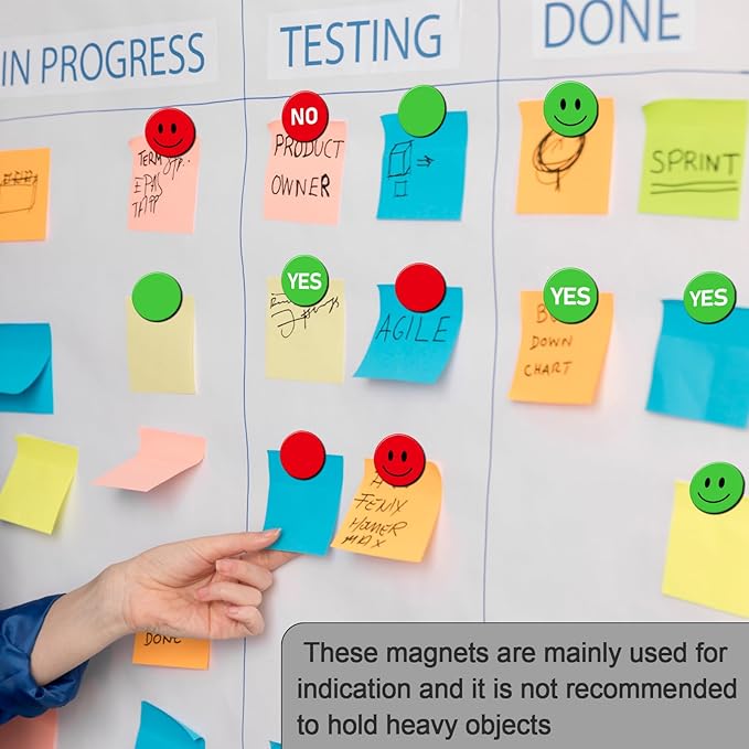 25 Pcs 1” Double-Sided Red Green Magnets, Flip Over Colored Magnetic Dots for Whiteboard, Refrigerator, Office (25, Red/Green-Colors)-DeskLoop Office