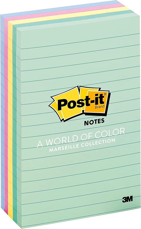 Post-it Notes, 4 in x 6 in, 5 Pads, America's #1 Favorite Sticky Notes by Unknown