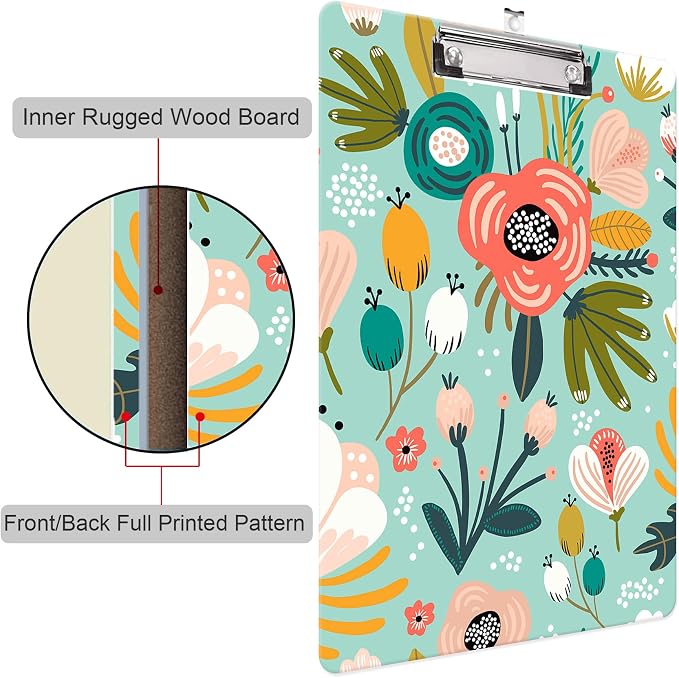Fashion Clipboard, A4 Letter Size Wooden Decorative Clipboards - Image 5