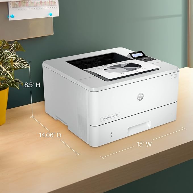 HP LaserJet Pro 4001n Black & White Printer, Print, Fast speeds, Easy setup, Mobile printing, Advanced security, USB, Ethernet Connection, Best-For-Office-DeskLoop Office