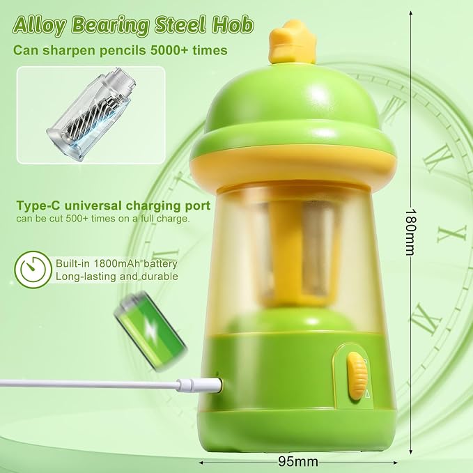 Rechargeable Electric Pencil Sharpener, 6-12mm Auto in & Out Fully Automatic - Image 7