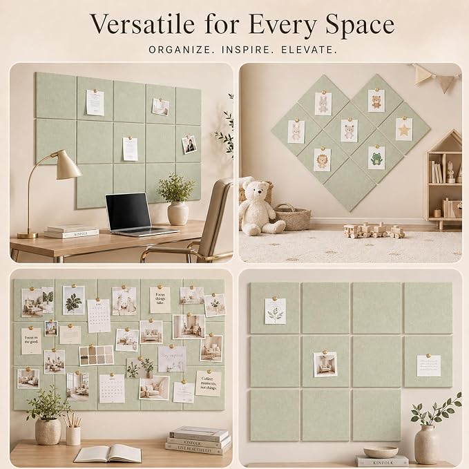 Felt Bulletin Board Tiles, Large Cork Board Alternative, 24 x 36 in | 0.35 in - Image 6