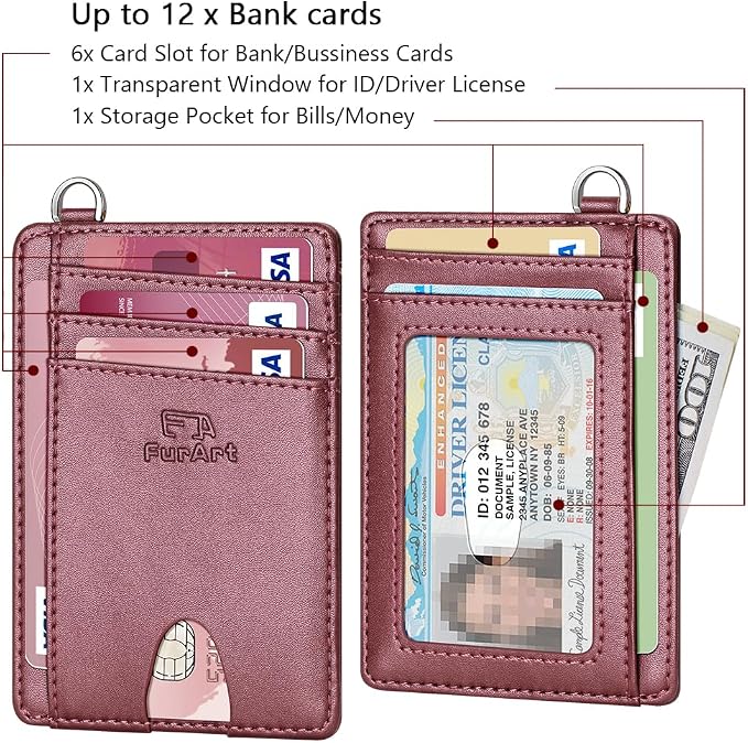 FurArt Slim Minimalist Wallet RFID Credit Card Holder - Image 6