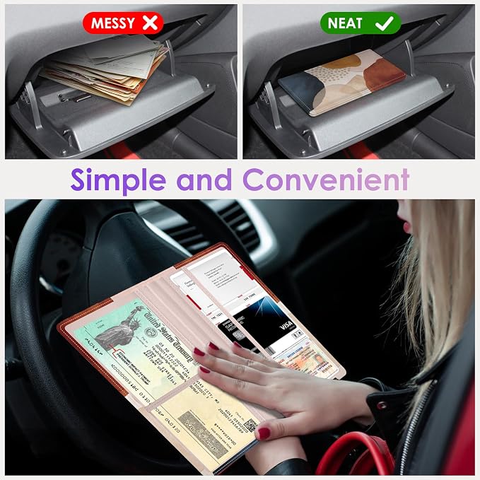 Car Registration and Insurance Holder，Colour Patterns Men Women Car License - Image 5