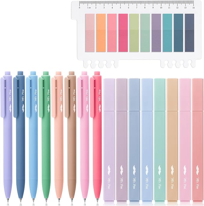 Mr. Pen- Aesthetic Highlighters and Gel Pens, 16 Pack | 200 Sheets Transparent by MrPen